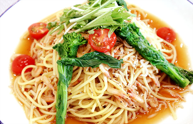 桜えびとしらすの和風スパゲッティ